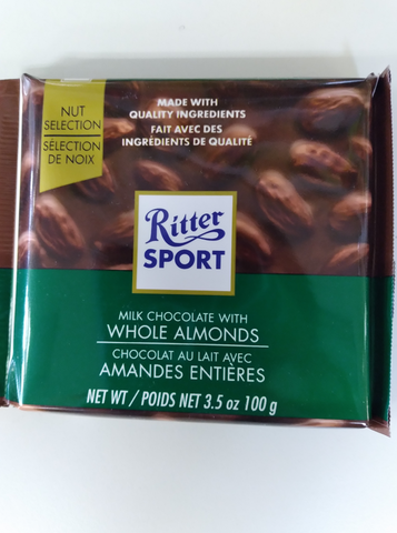 Ritter Sport  Milk Chocolate Almonds